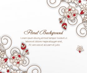 Beautiful decorative flower background vector