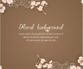 Beautiful spring floral background vector