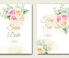 Beautiful wedding invitation vector