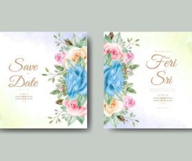 Beautifully designed wedding card vector