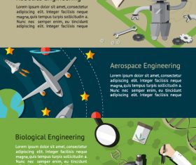 Biological engineering graphic banner vector