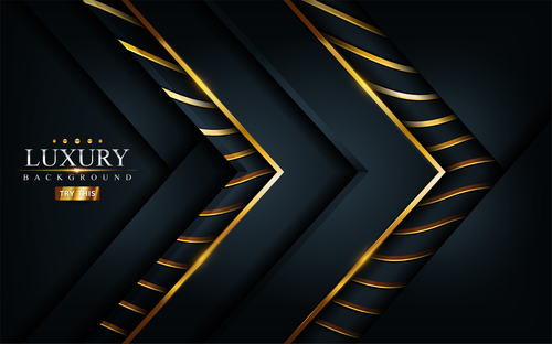 Black and gold background vector