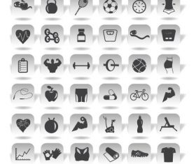 Black and white sport icon vector