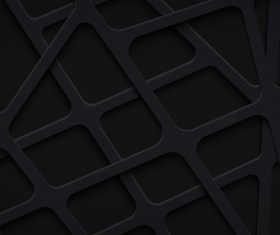 Black papercut stripes vector background