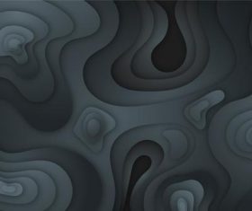 Black topographic abstract background vector
