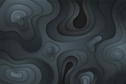 Black topographic abstract background vector