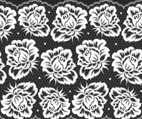 Blooming flower knitting pattern vector