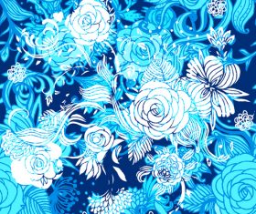 Blue flower background vector