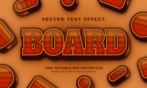 Board vector text effect