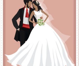 Bride and groom vector