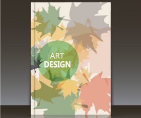 Brochure leaf background vector