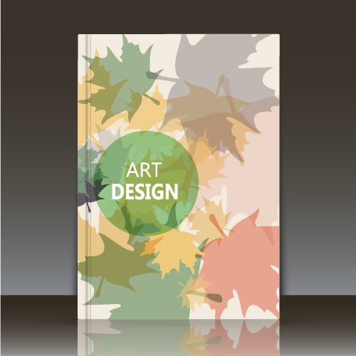 Brochure leaf background vector