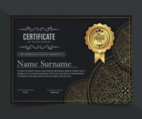 Business certificate vector