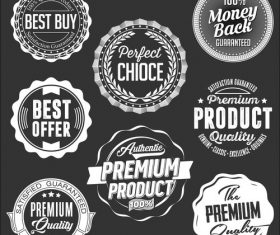 Business label black vector