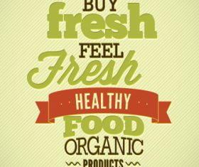 Buy fresh feel food card vector
