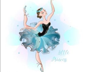 Cartoon dancing ballet vector