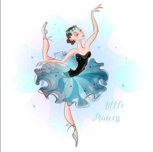 Cartoon dancing ballet vector free download