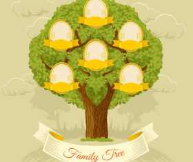 Cartoon family tree vector