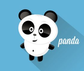 Cartoon panda icon vector