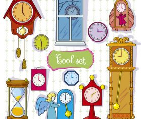Cartoon vintage clock vector