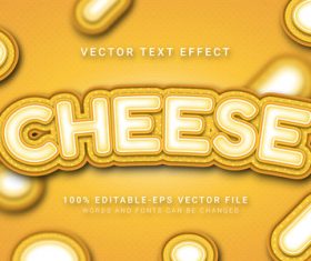 Cheese vector text effect