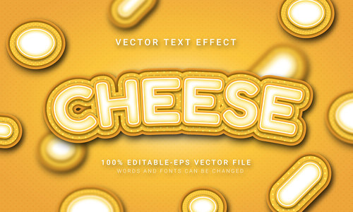 Cheese vector text effect