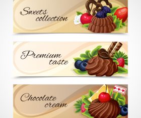 Chocolate pie banner vector
