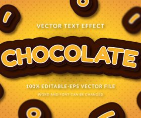 Chocolate vector text effect