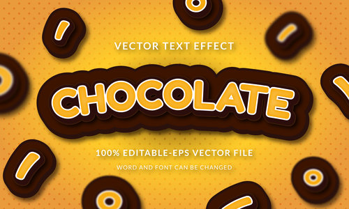 Chocolate vector text effect