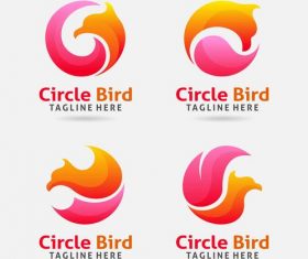 Circle bird logo vector design