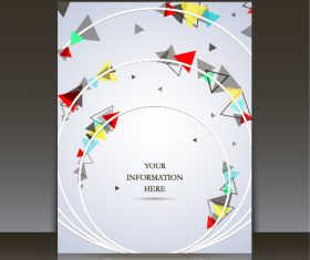 Circle geometric pattern brochure background vector