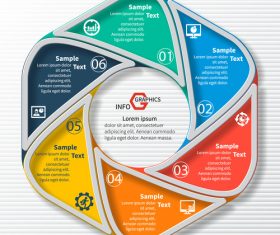 Circle infographic vector