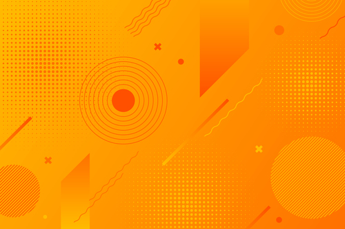 Circle orange abstract background vector