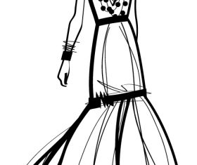 Clothing mannequin sketch vector
