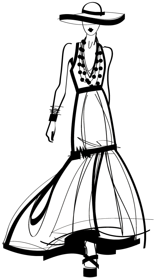 Clothing mannequin sketch vector