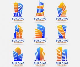 Collection of building logo vector