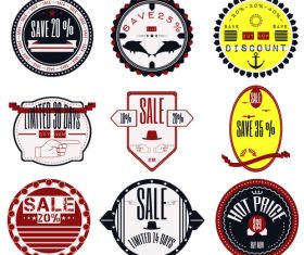 Color badges vector