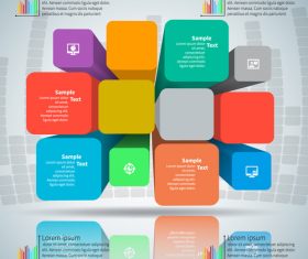 Color column infographic vector
