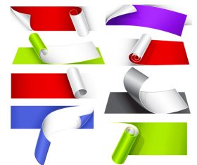 Color paper corner vector