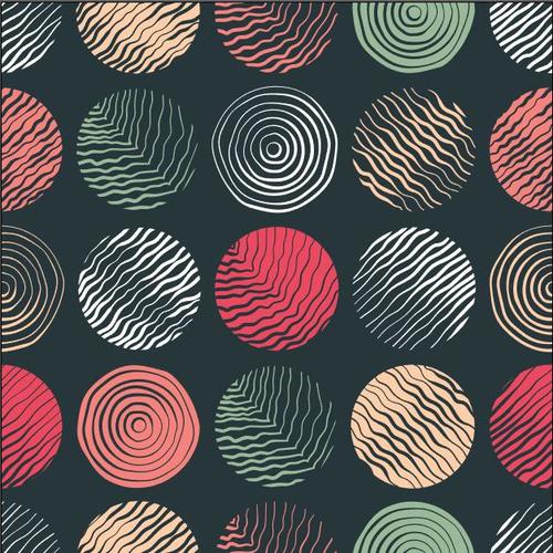Colorful circle pattern background vector