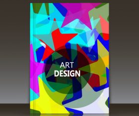 Colorful geometric pattern brochure background vector