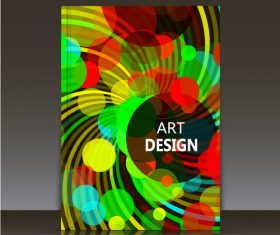 Colorful polka dot background brochure vector