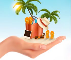 Concept travel background vector