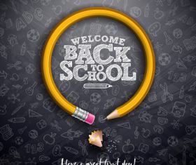 Concept welcome back to school flyer vector