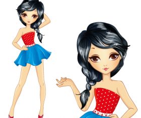 Confident beautiful girl vector