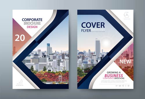 Corporate brochure design vector