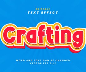 Crafting vector editable text effect