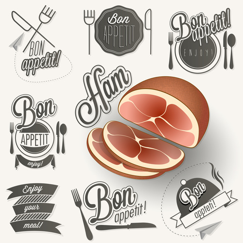 Creative menu food in vector