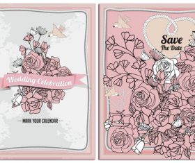 Creative wedding invitation card vector