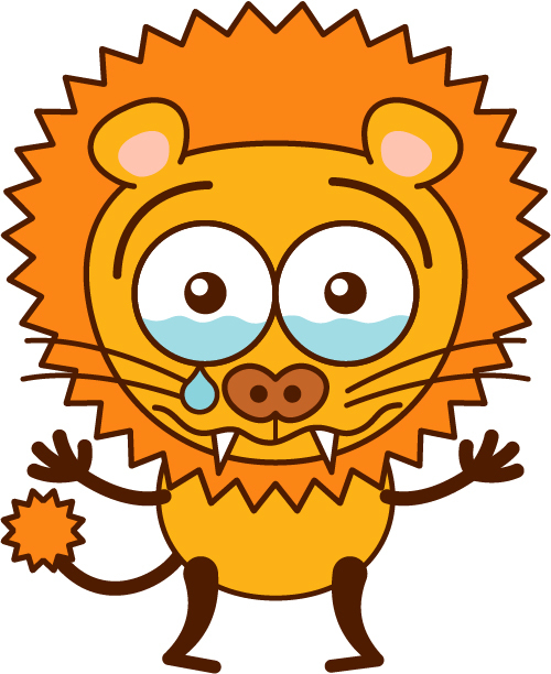 Crying lion vector